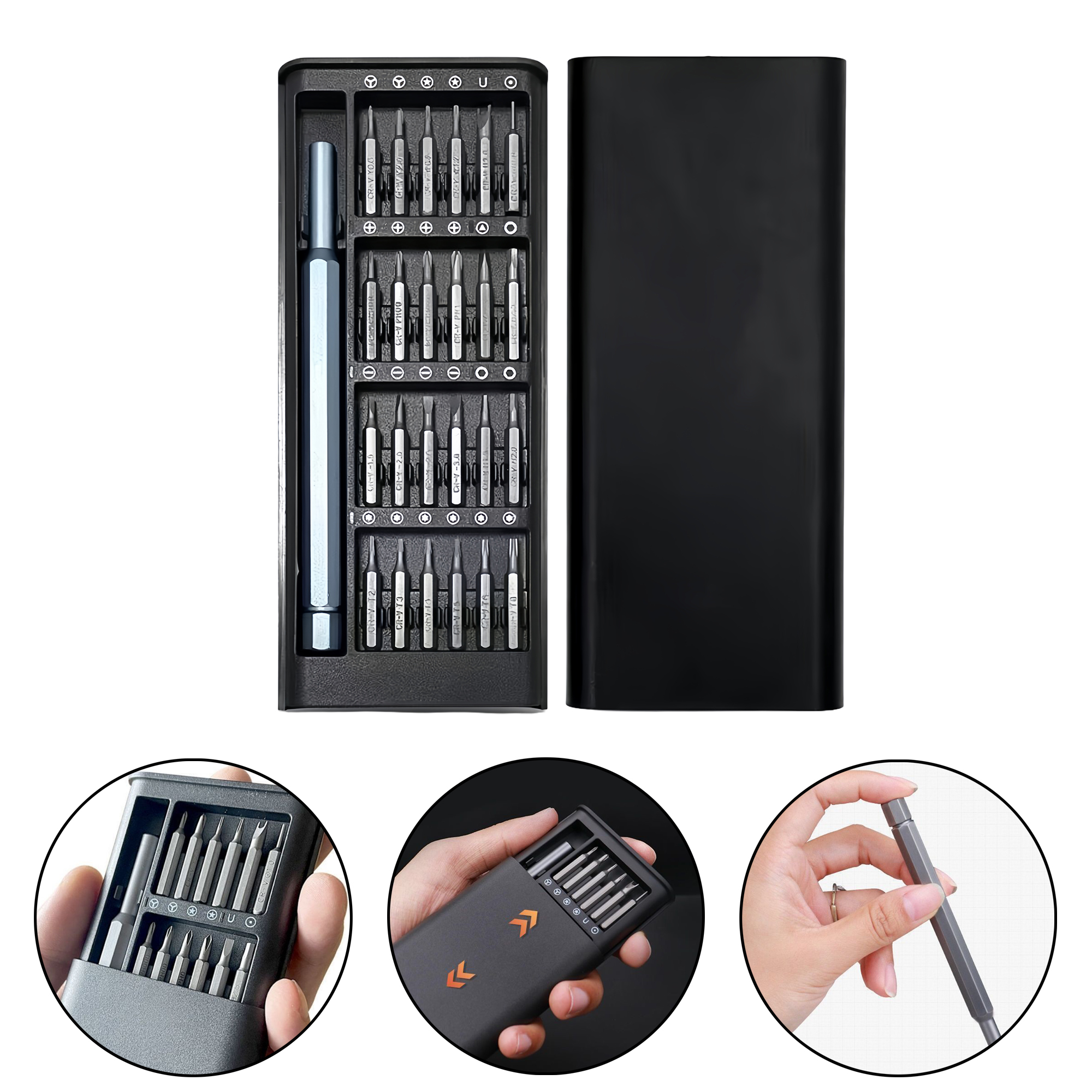 Professional Precision Screwdriver Set for Phone Laptop Watch Glasses Repair with 24 Magnetic Bits 2