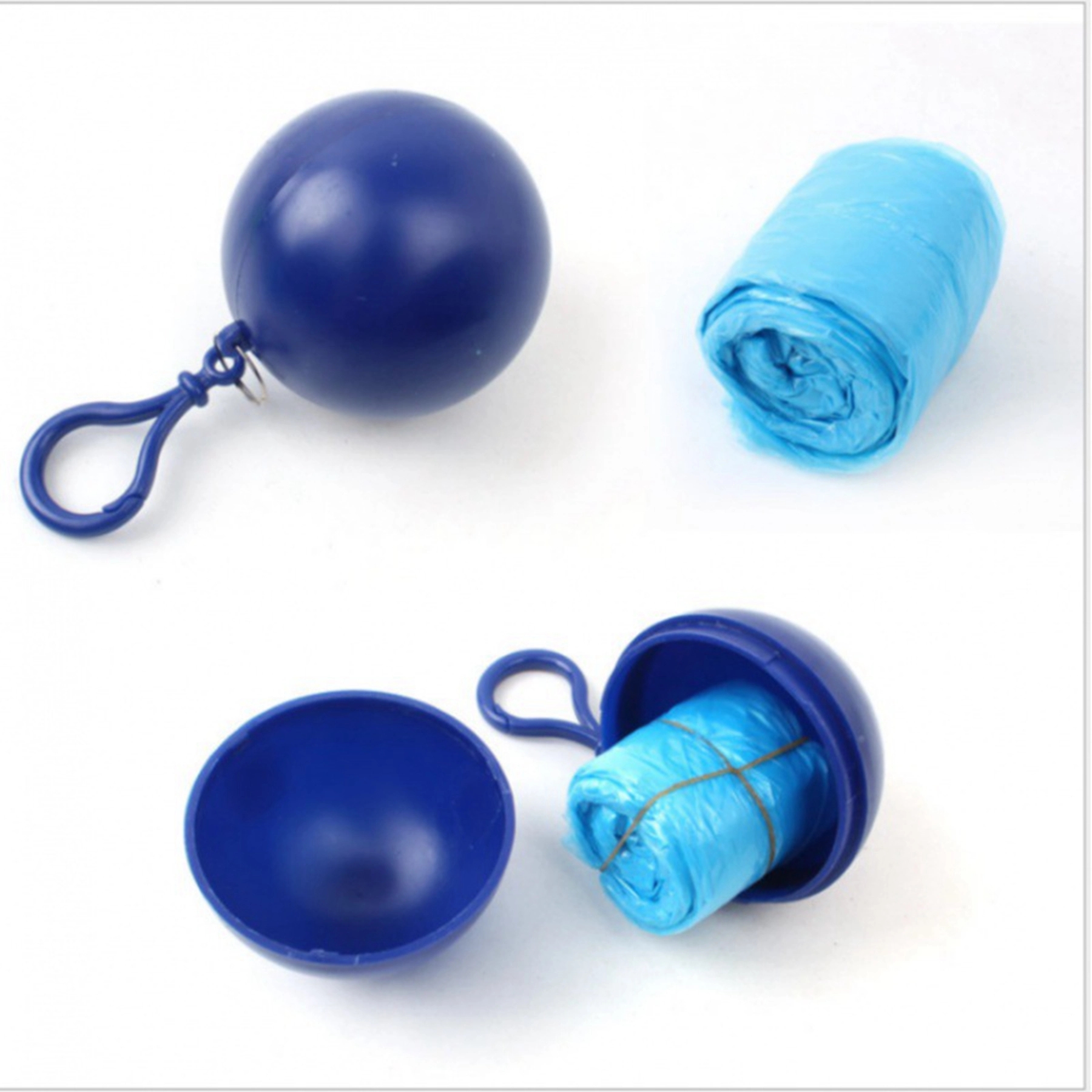 Poncho Raincoat Ball Keychain 8