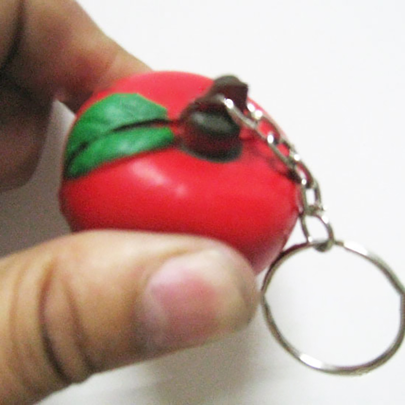 2 in 1 Apple Keychain and Stress Reliever 5
