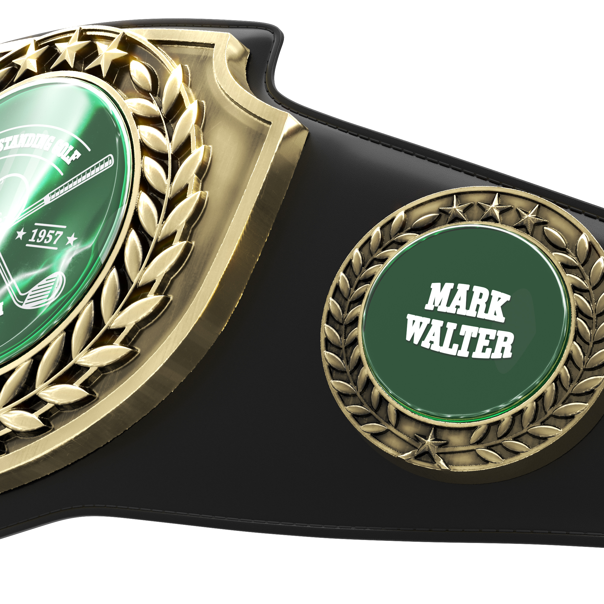 Express Vibraprint® Antique Bright Champion Award Shield Belt 11