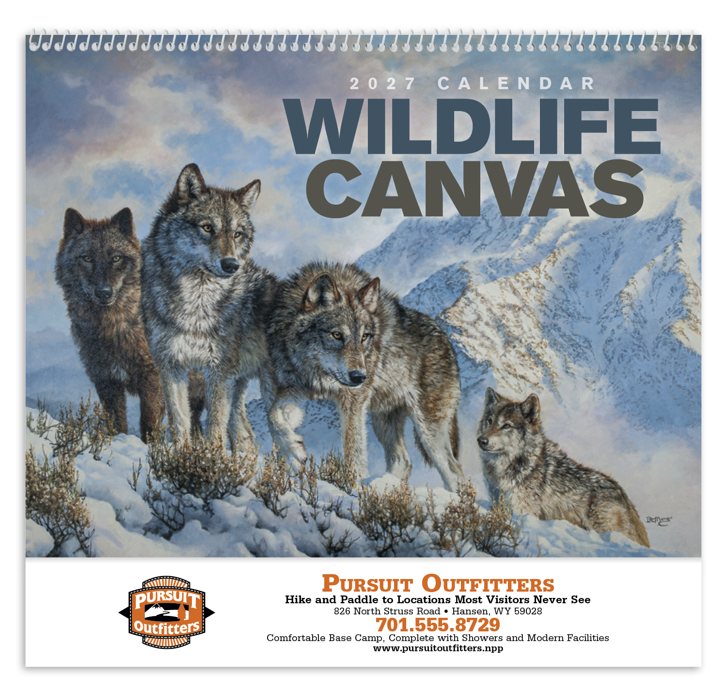 Good Value™ Wildlife Canvas - Spiral Calendar 69