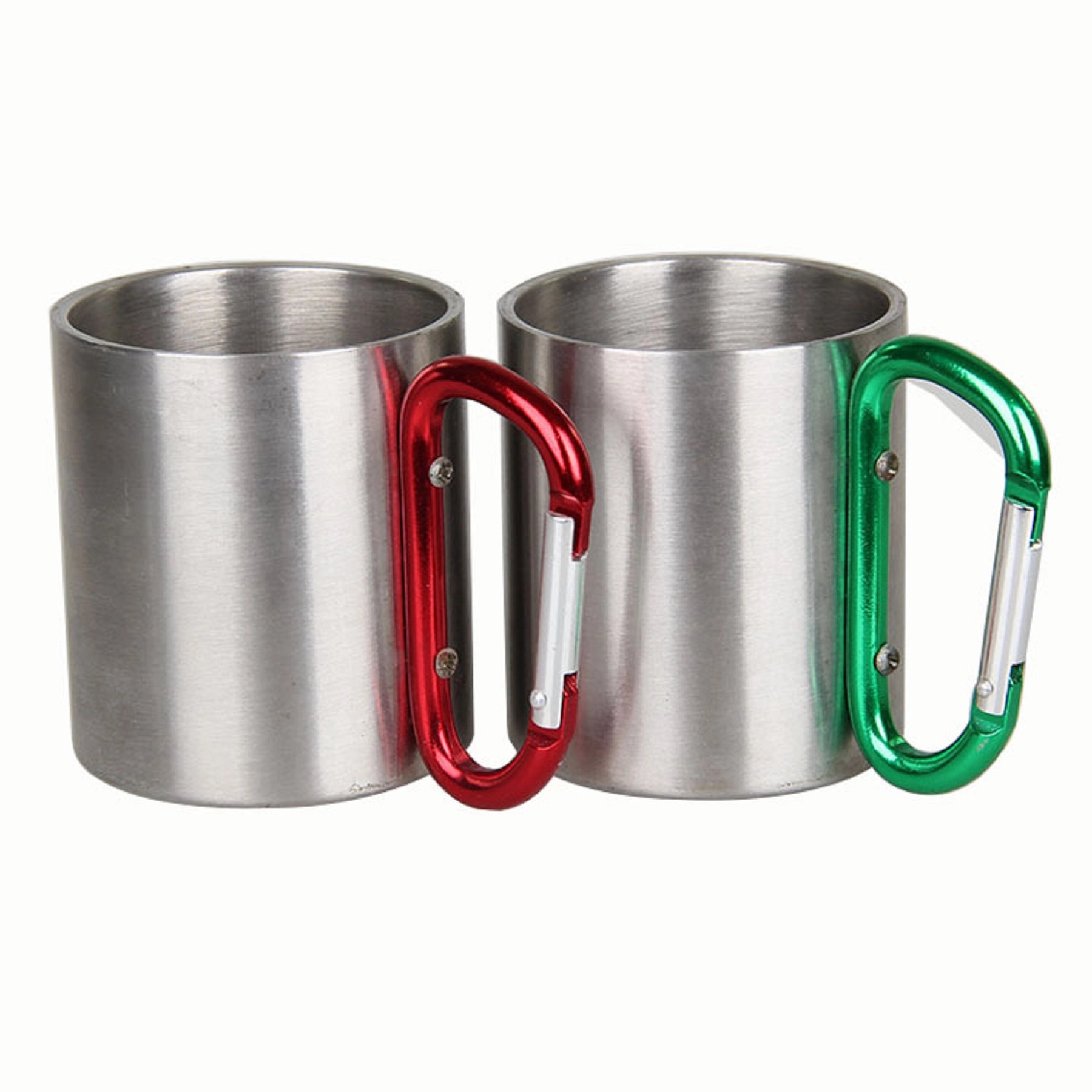 10 OZ Stainless Steel Travel Mug with Carabiner Handle 1