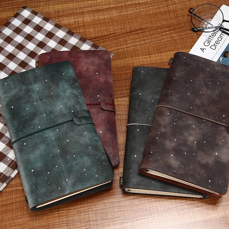 PU Leather Starry Business Travel Journal Pocket Notebook 11