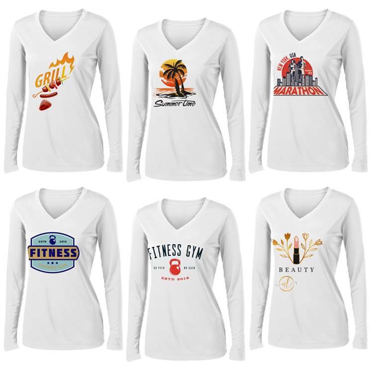 Spot Sub on Women's Long Sleeve Athletic Tee 9