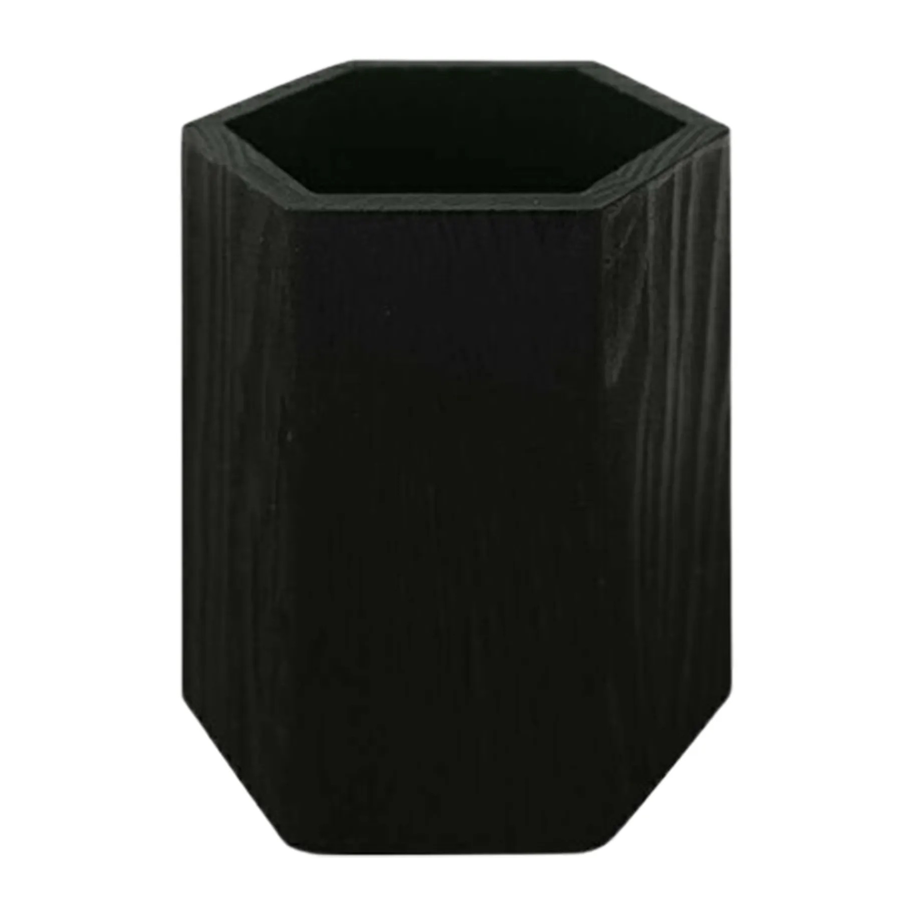 Wooden Hexagonal Desk Top Pen Holder Organizer 2