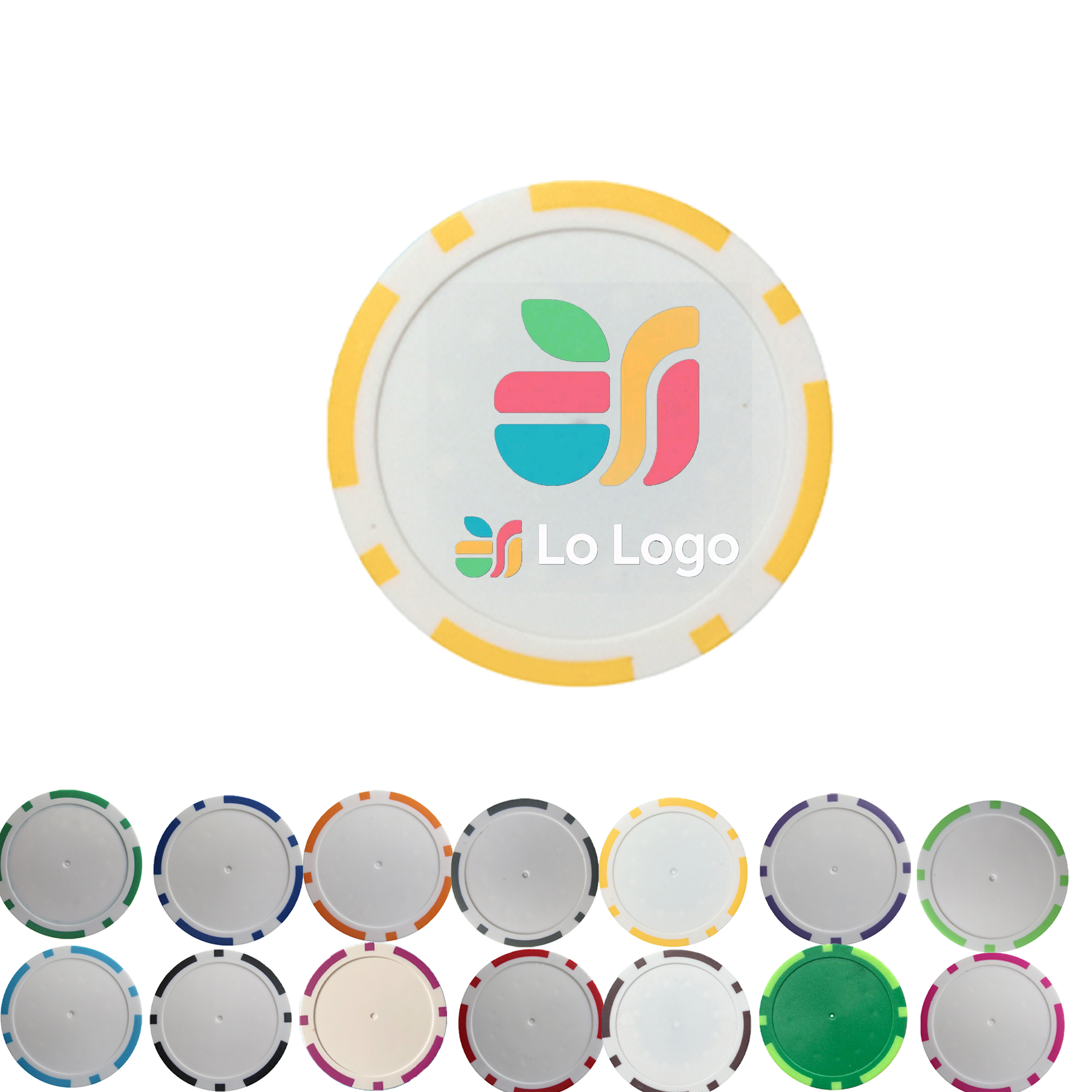 Striped Poker Chip That's Blank 2