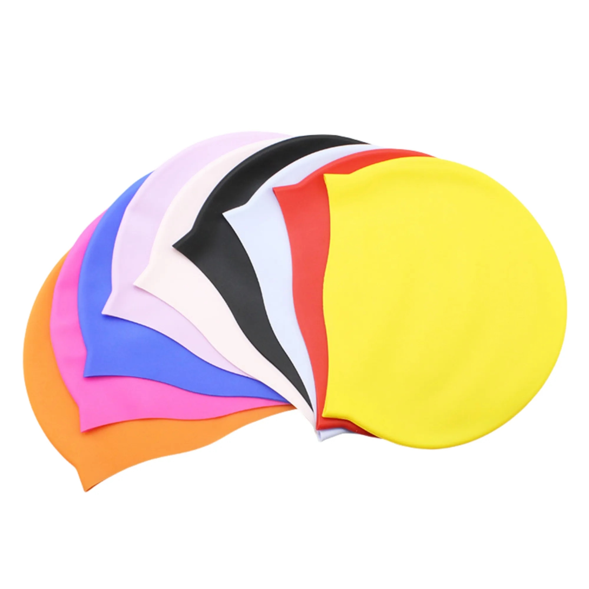 High Elastic Unisex Silicone Swimming Cap 6