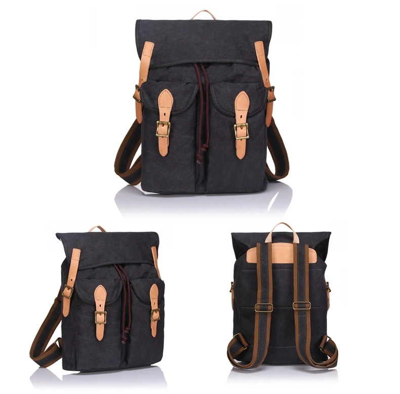 Dual Pocket Drawstring  Backpack 5