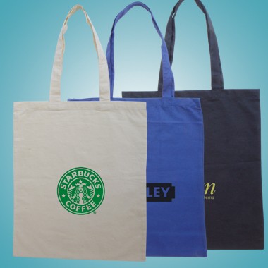 Cotton Tote - Black, Navy, Natural, custom tote bag with logo imprint 2