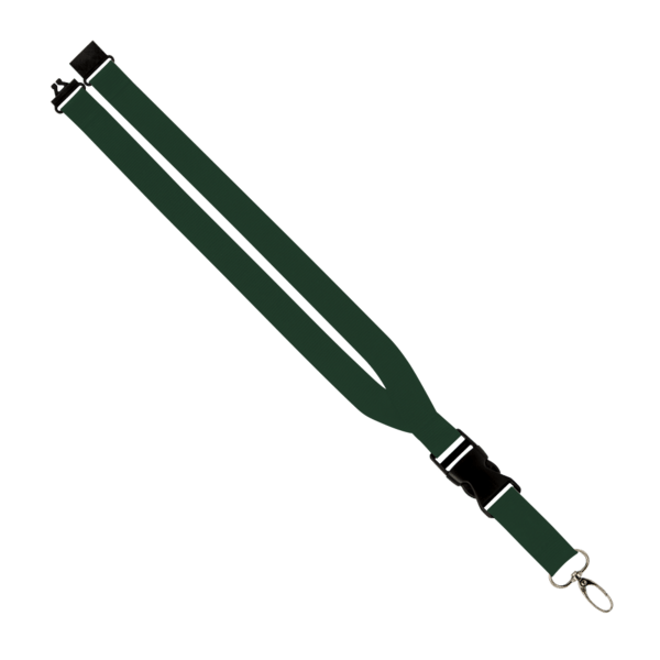 Maverick 1" Polyester Lanyard w/ Slide Buckle Release, Silver Metal Oval & Convenience Release 6