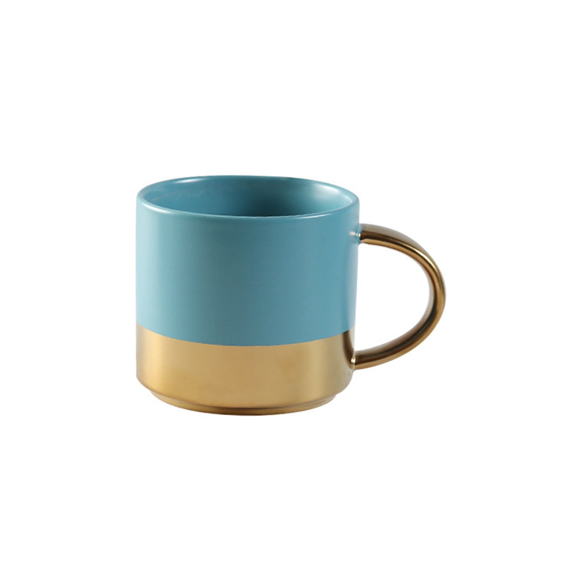 Ceramic Coffee Mug with Gold Handle 2