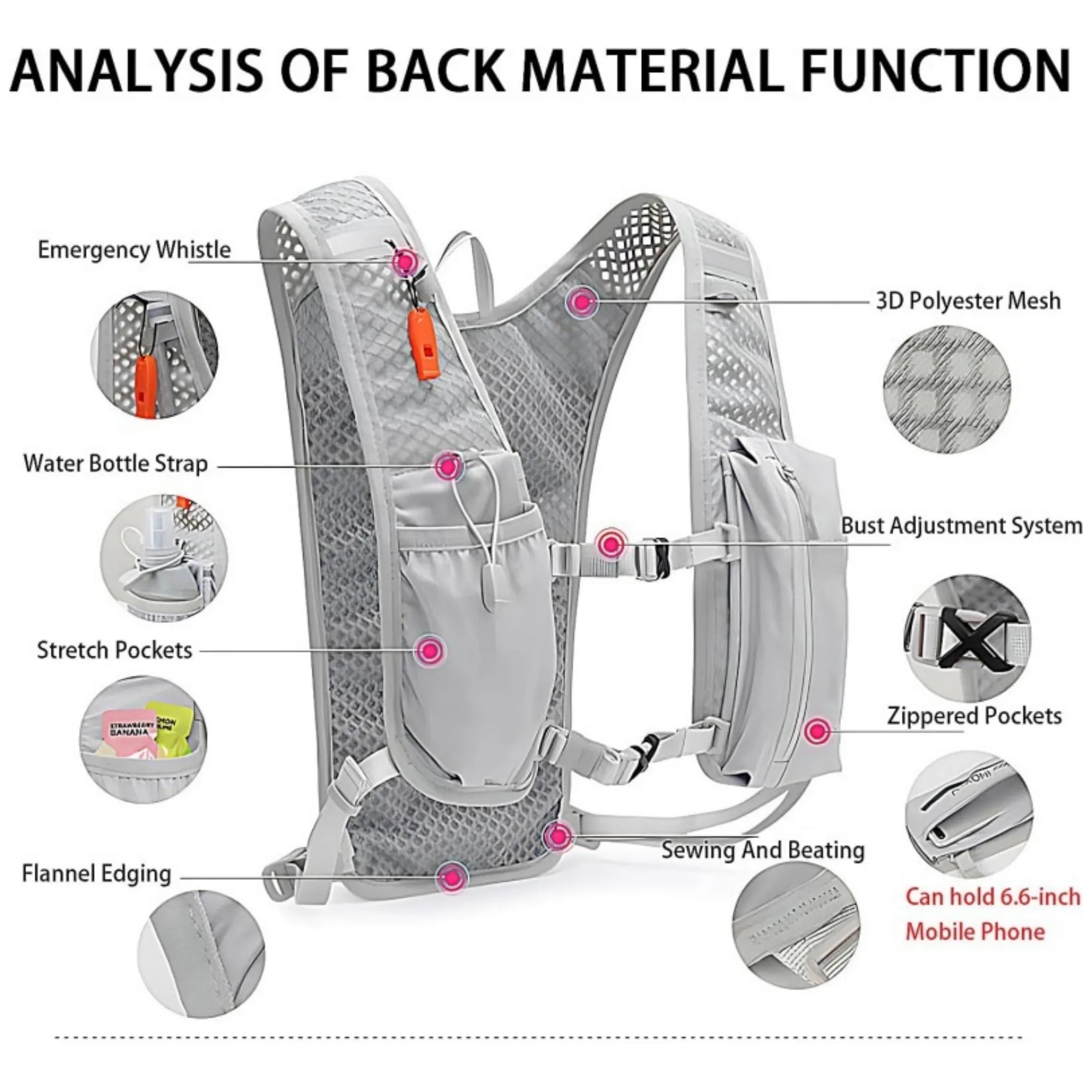 Sports Outdoor Breathable Vest-Style Backpack 1