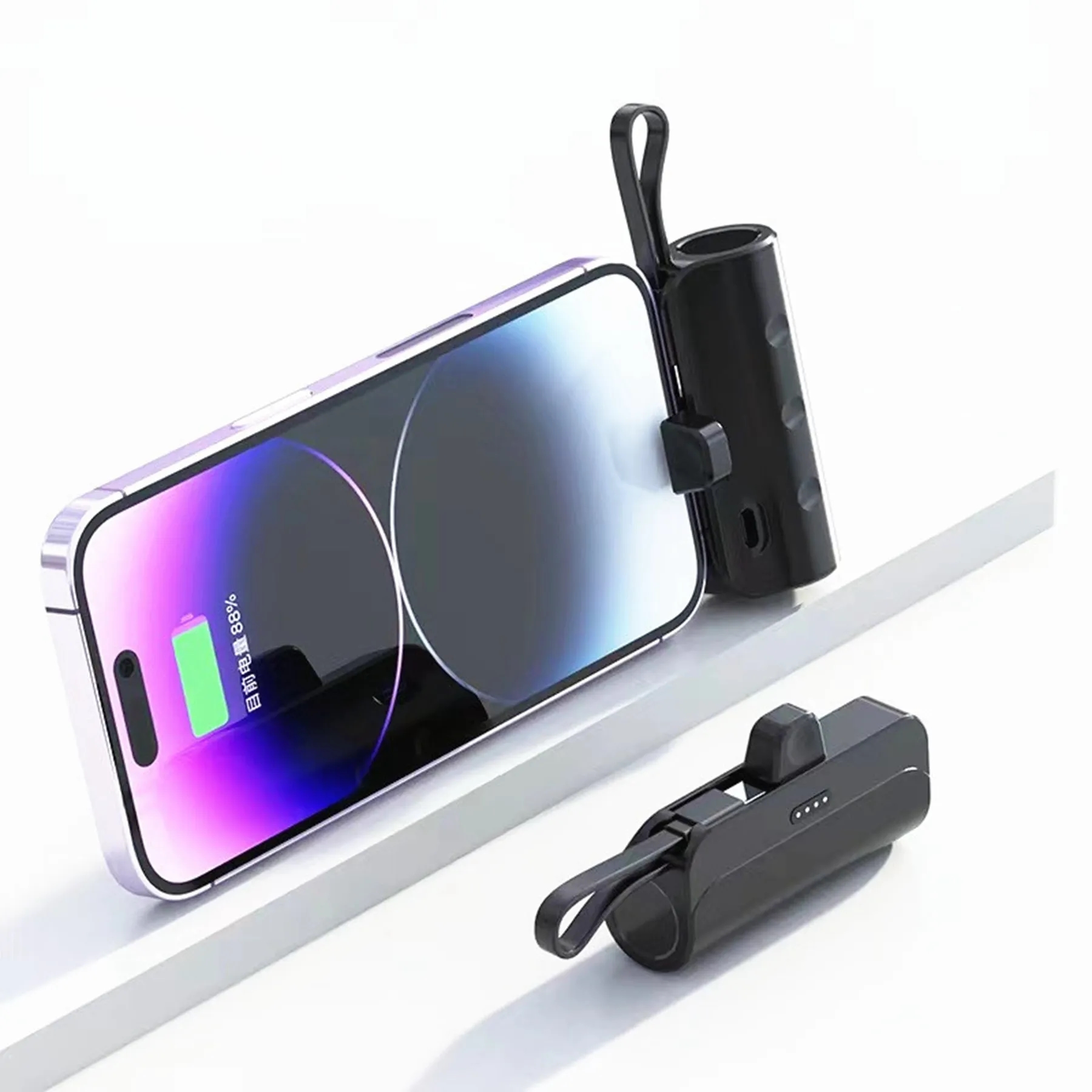 2 in 1 Pocket Keychain Emergency Powerbank with Cable 2