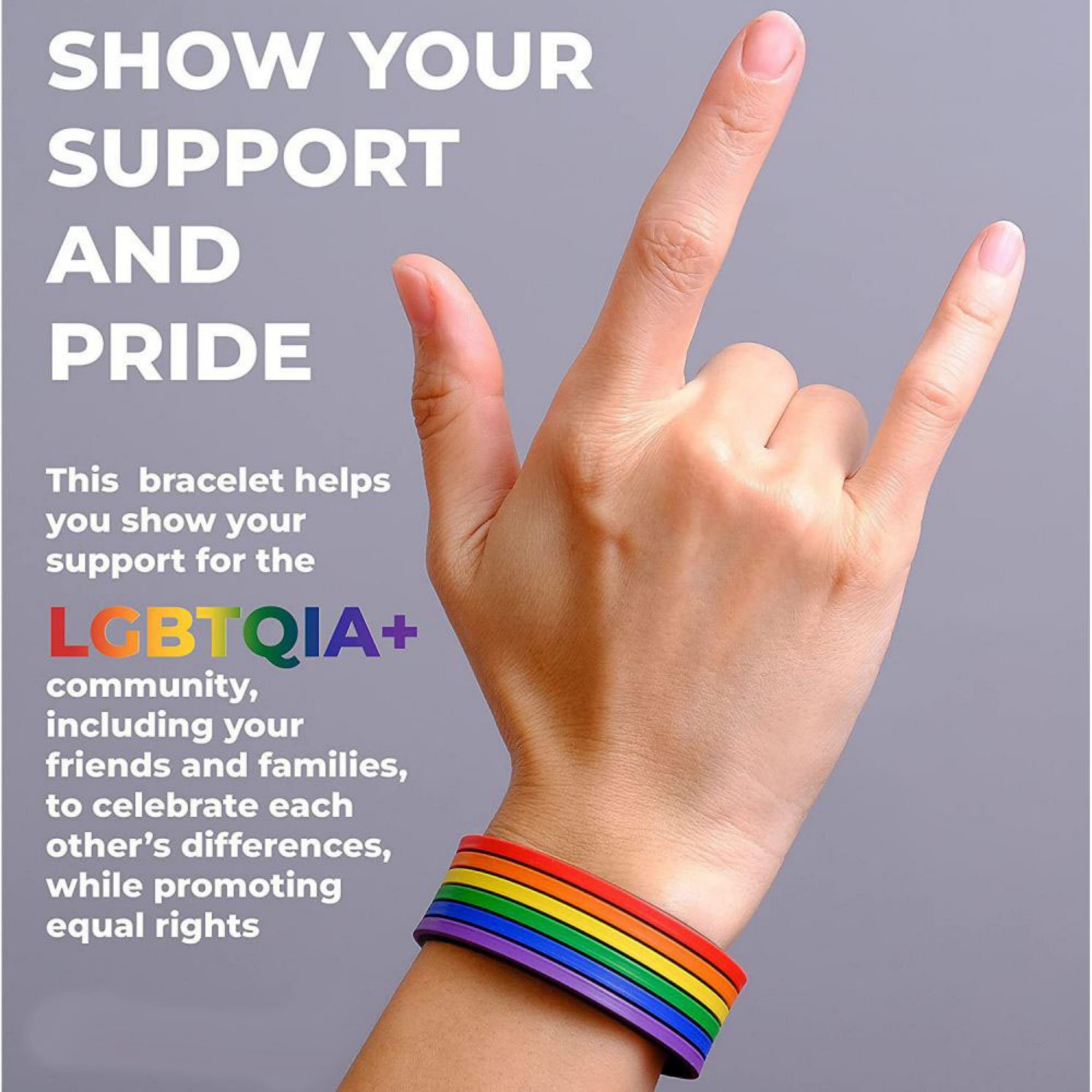 Rainbow Pride Bracelet for LGBT Gifts 2