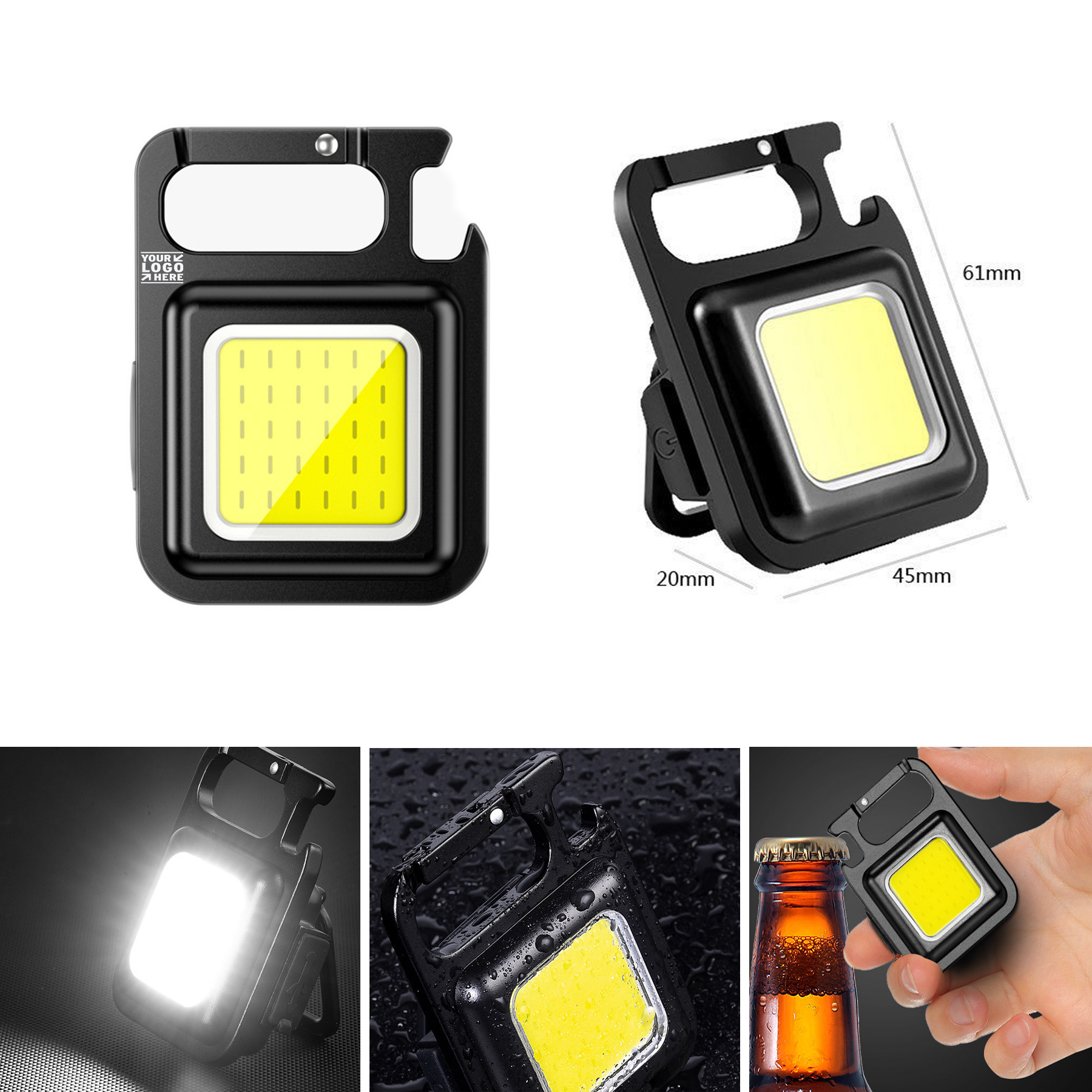 4 Light Modes 1000 Lumens Bright Rechargeable Portable Small Flashlights Keychain Work Light 2