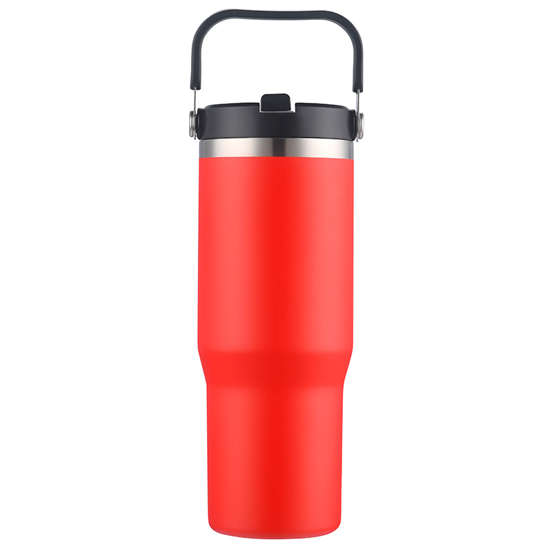 30oz. Vacuum Travel Mug with Carrier Handle 11