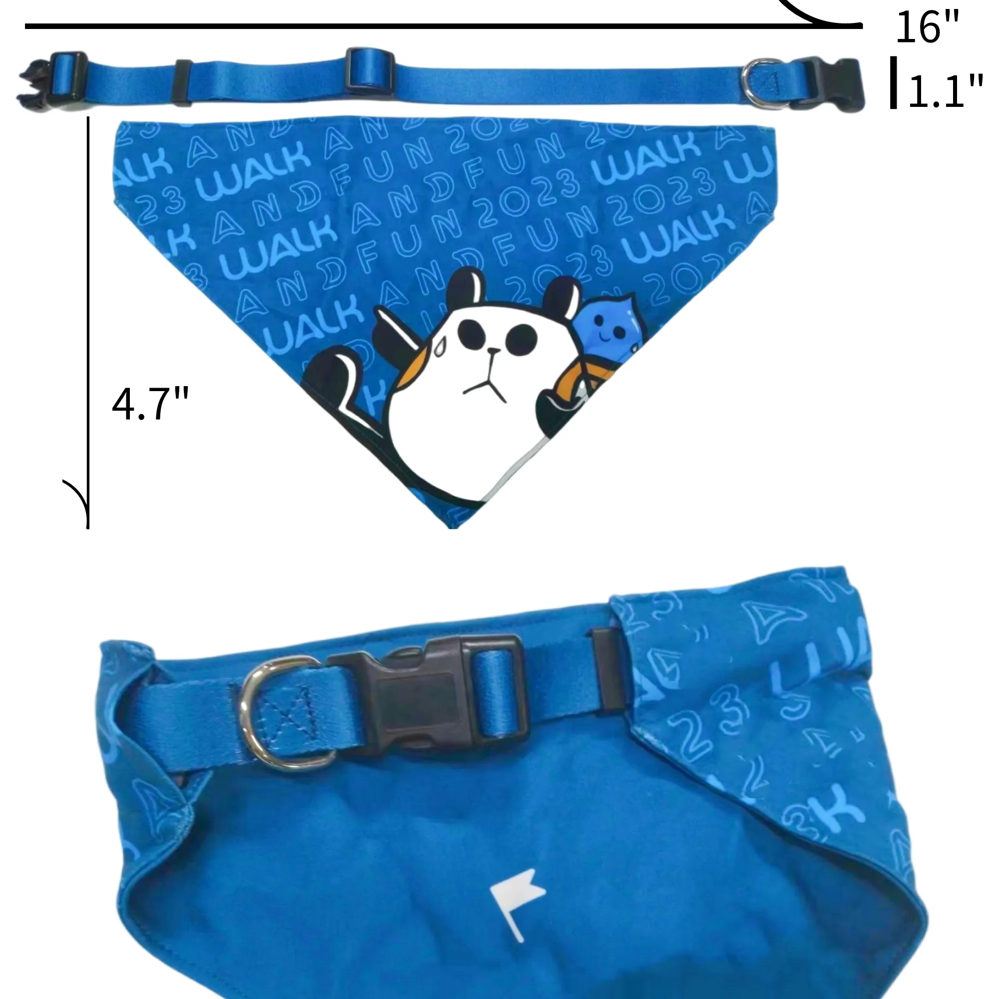 Pet Bandannas with belt Double-sided 3