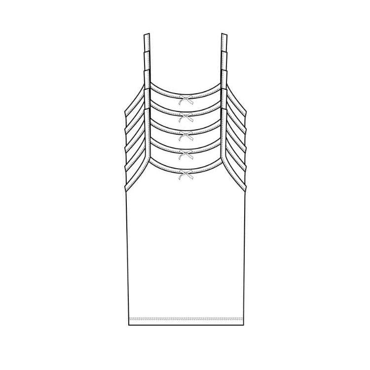 Girls' 5-Pack Camisoles - White Size 4-16 2