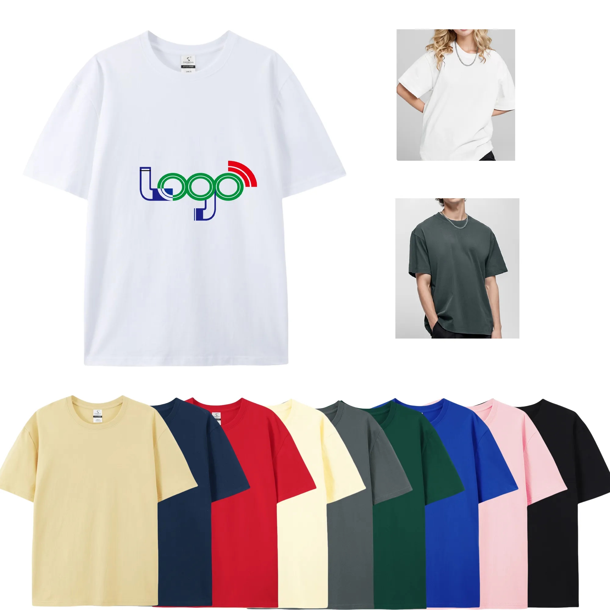 100% Cotton Men's And Women's Short Sleeves MOQ10 2