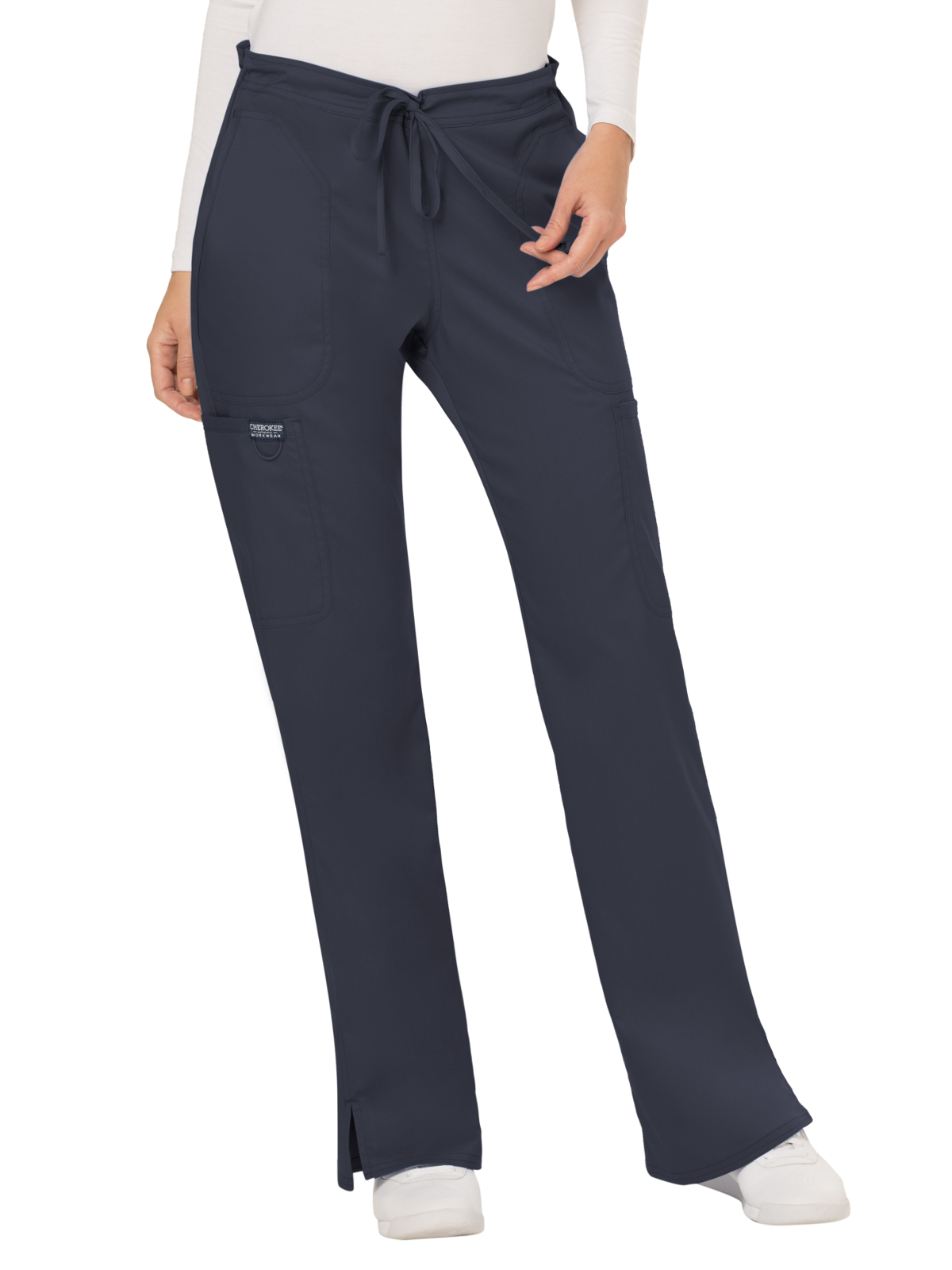 Cherokee - Workwear Revolution - Women's 5-Pocket Mid Rise Drawstring Pant 2