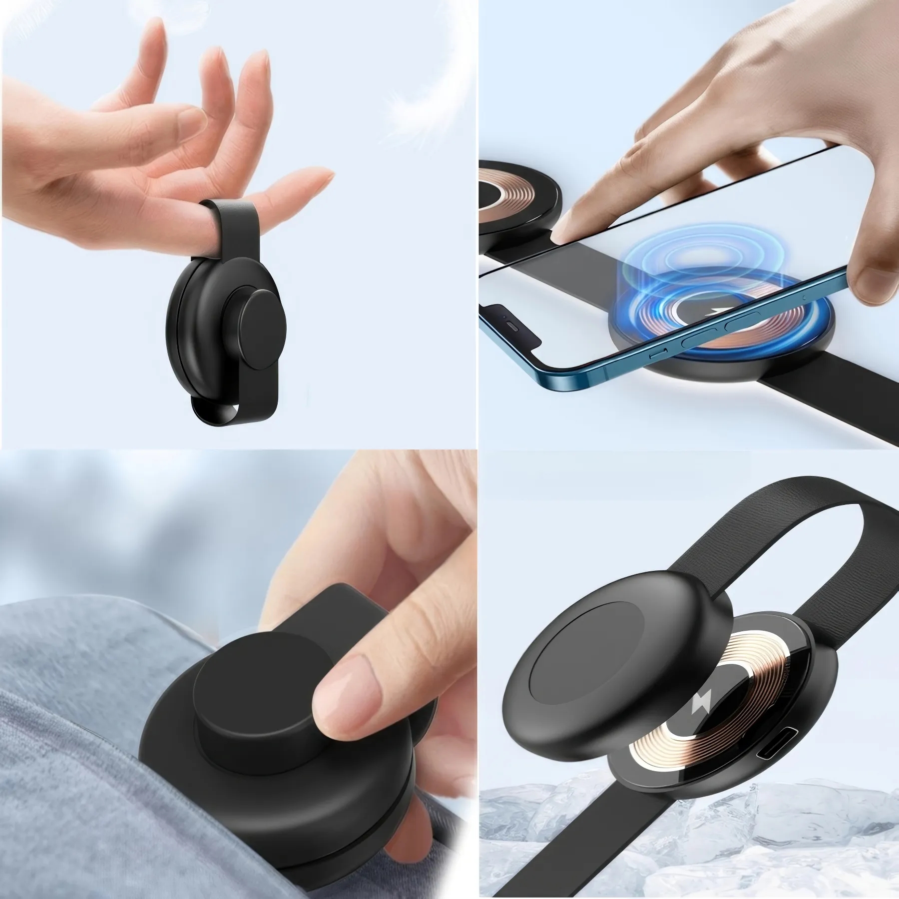 Leather Foldable Magnetic Wireless Charger 2