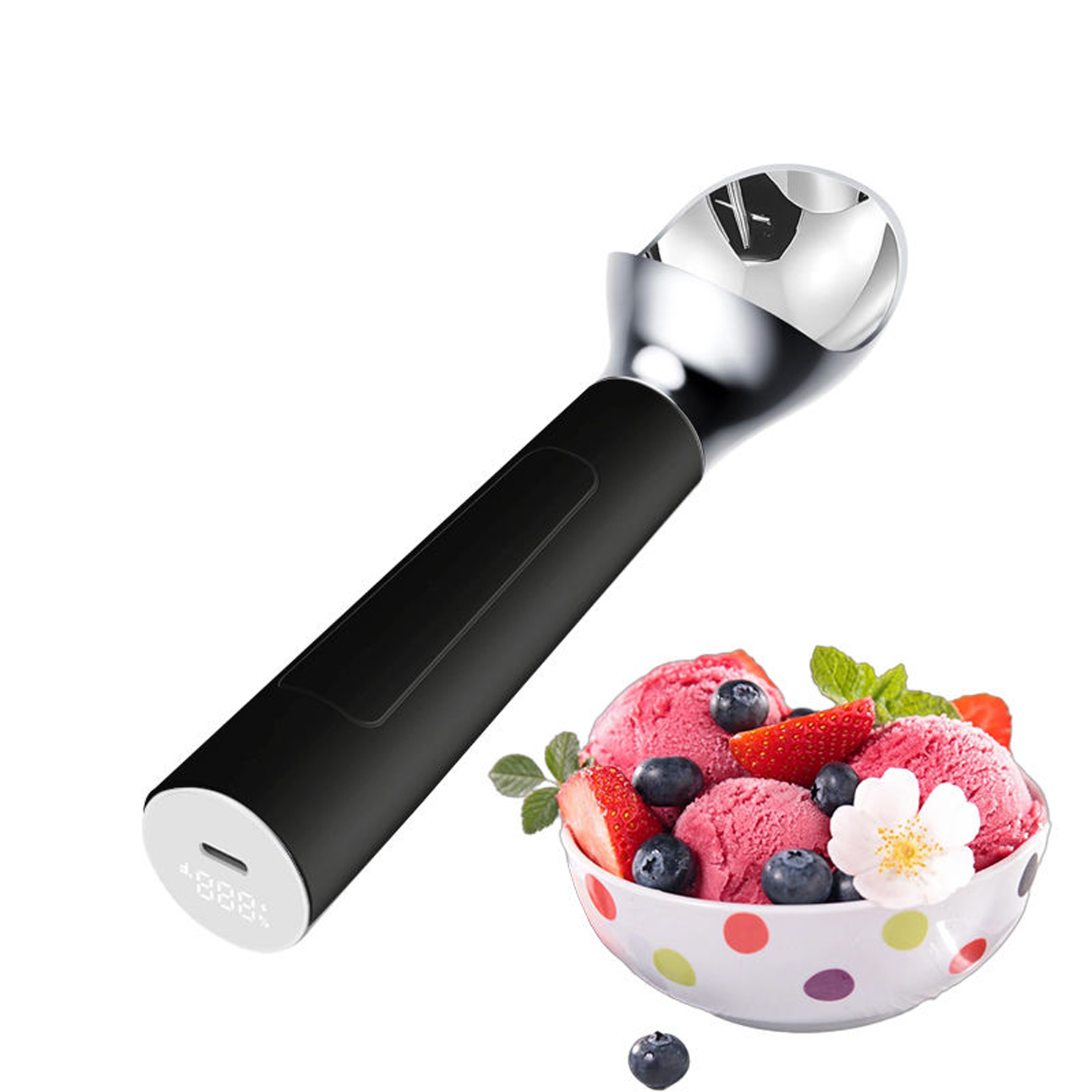 Heated Ice Cream Scoop - Stainless Steel & Ergonomic 4