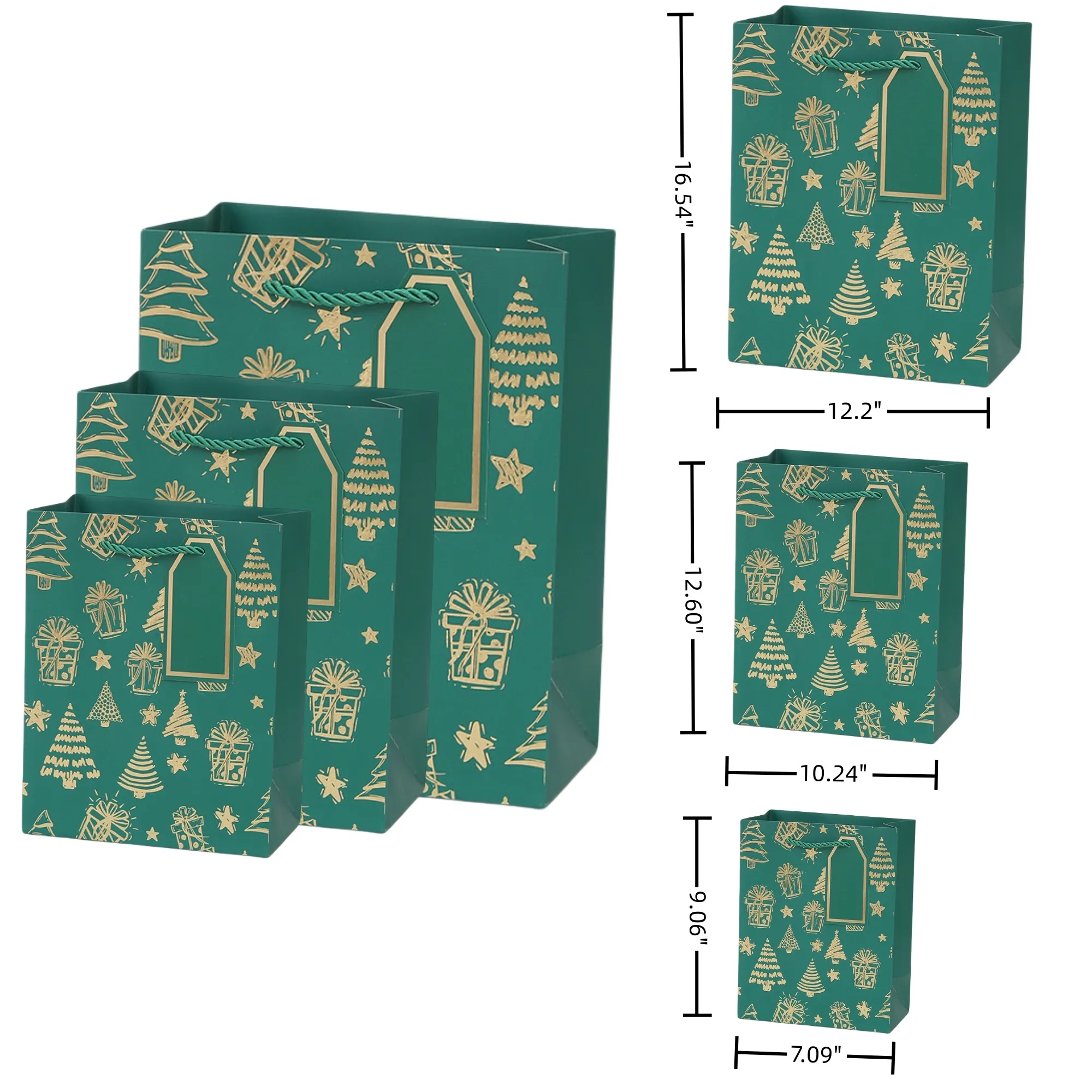 Christmas Gift Bag - Gold Foil Stamping Craft For Gifting 2