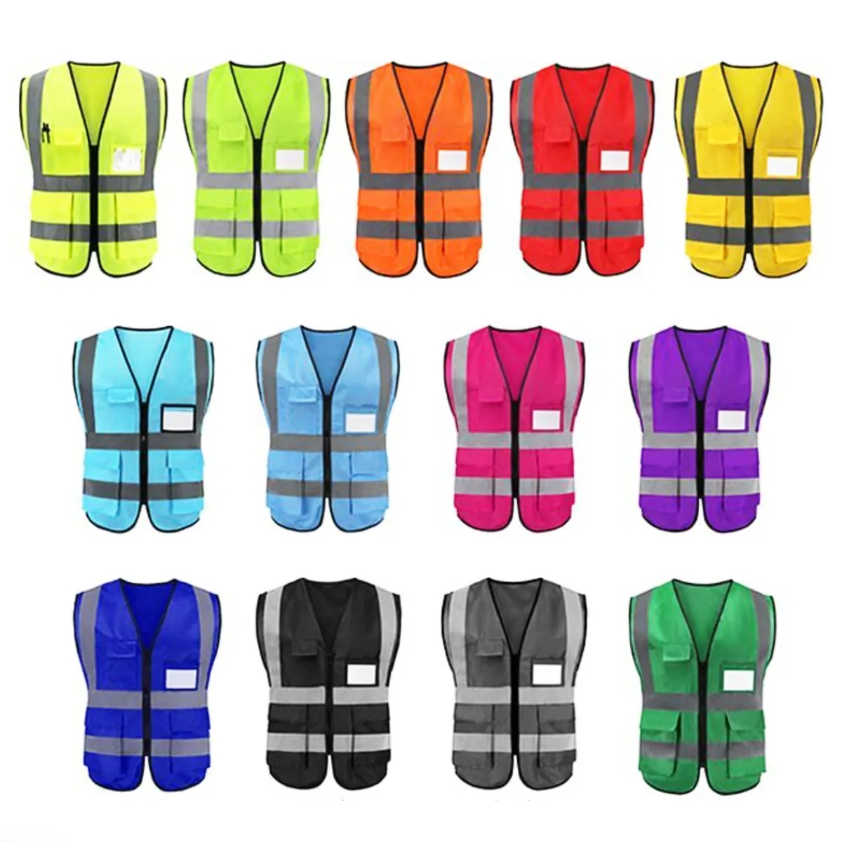 Custom High Visibility Reflective Safety Vest 8