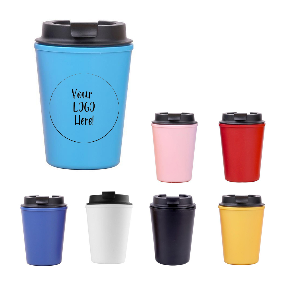 12 Oz Plastic Double Coffee Cup With Lid 3