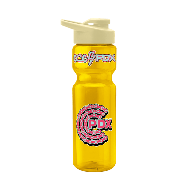 Blazer 28oz Transparent Bike Bottle w/Drink-thru Lid 560