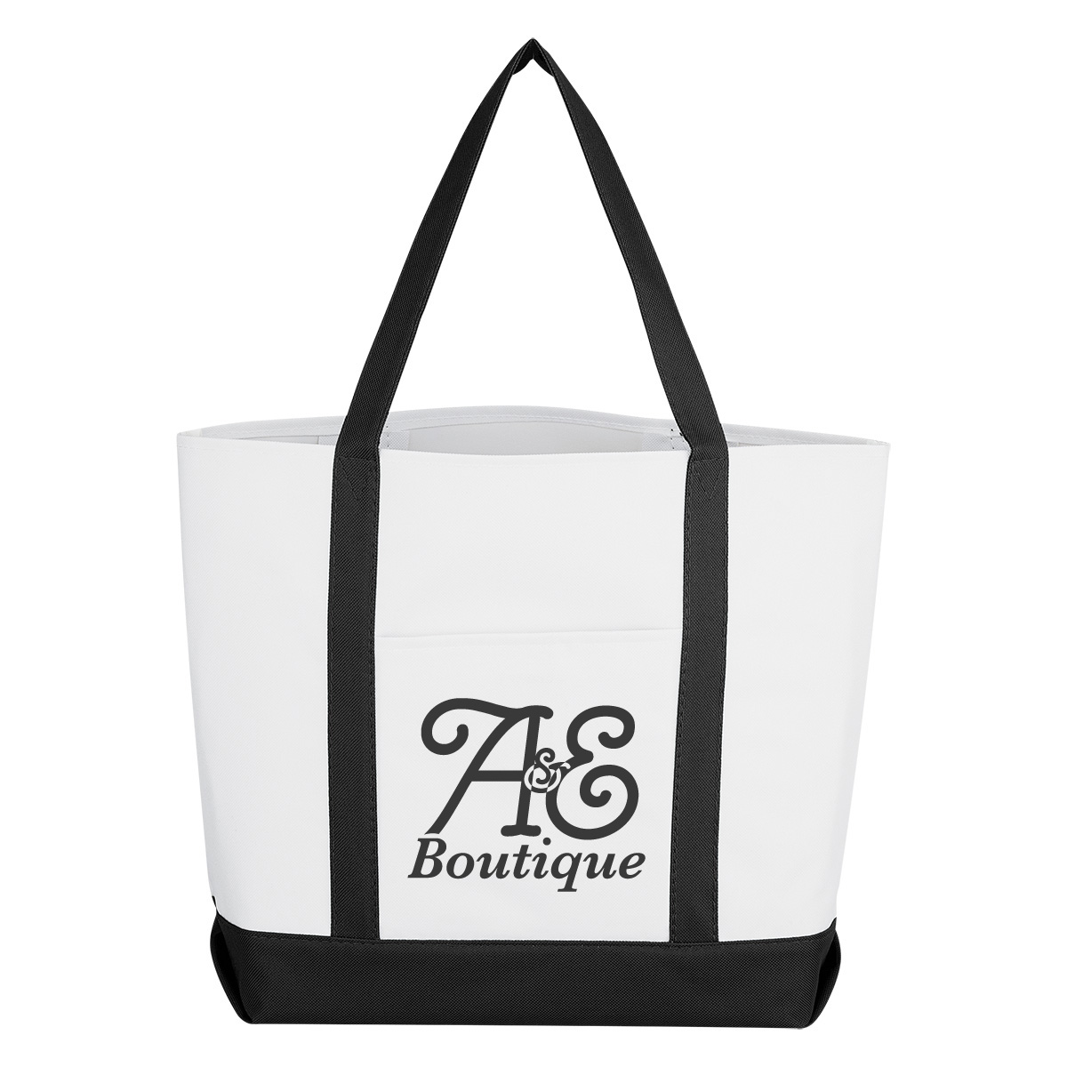 Pocket Shopper Tote Bag, custom tote bag with logo imprint 8