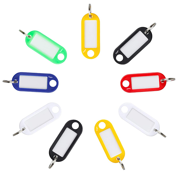 Plastic Keychain With Label 2