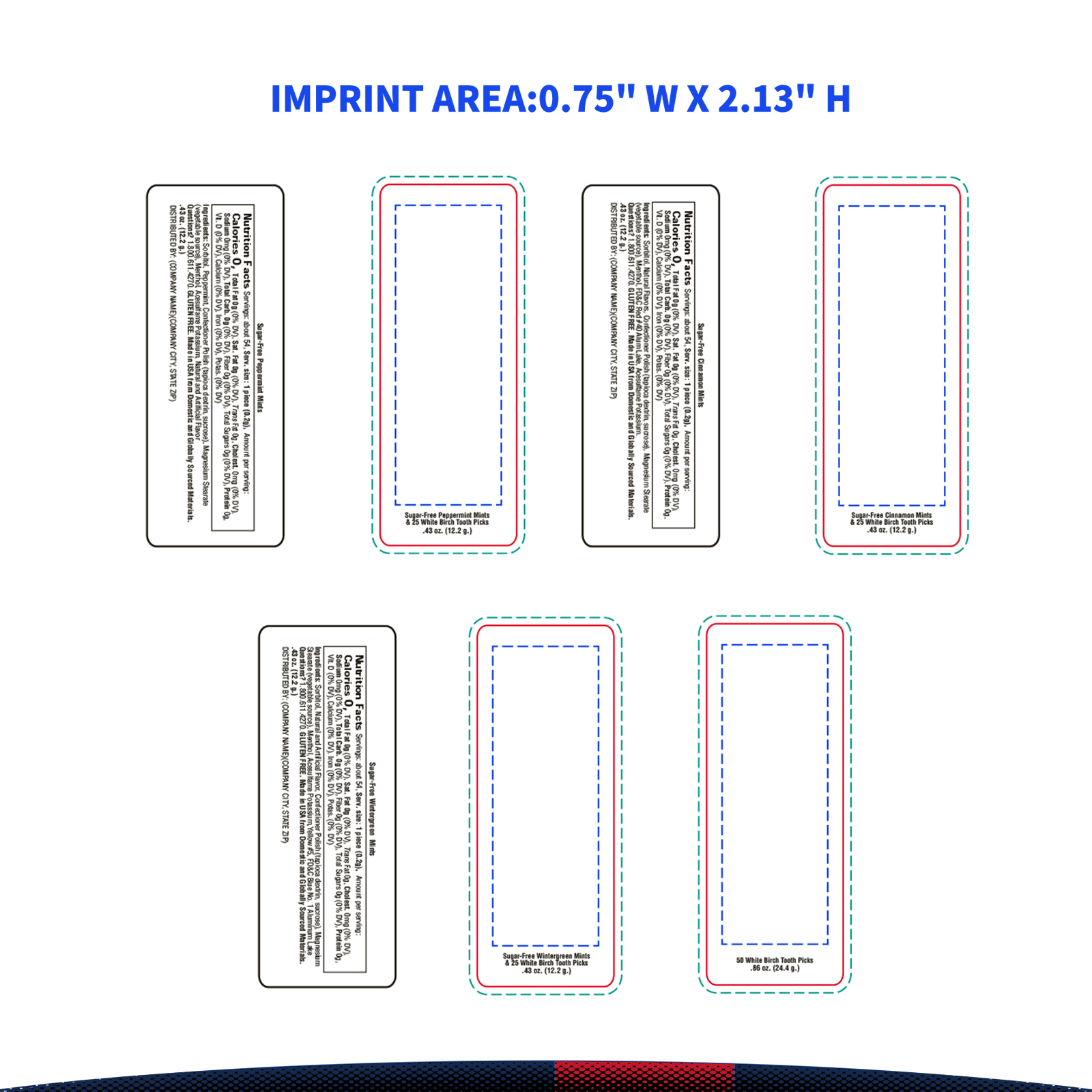 Xanthe Rectangular Flip-Top Mints and Toothpicks 7