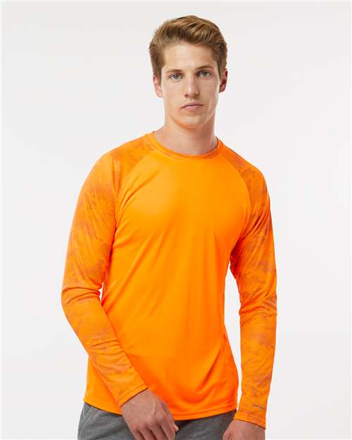 Unisex Cayman Performance Camo Colorblocked Long Sleeve T-Shirt - 216 59