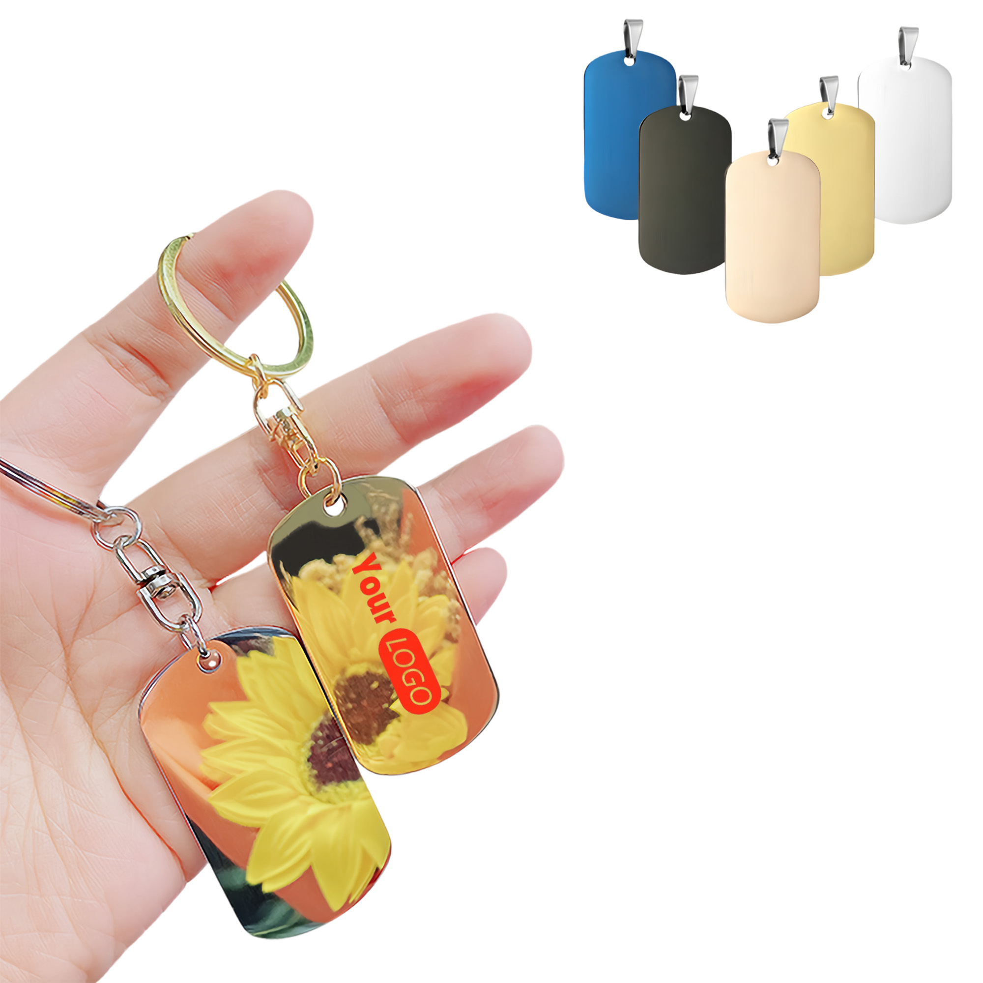 Stainless Steel Rounded Dog Tag Minimalist 2
