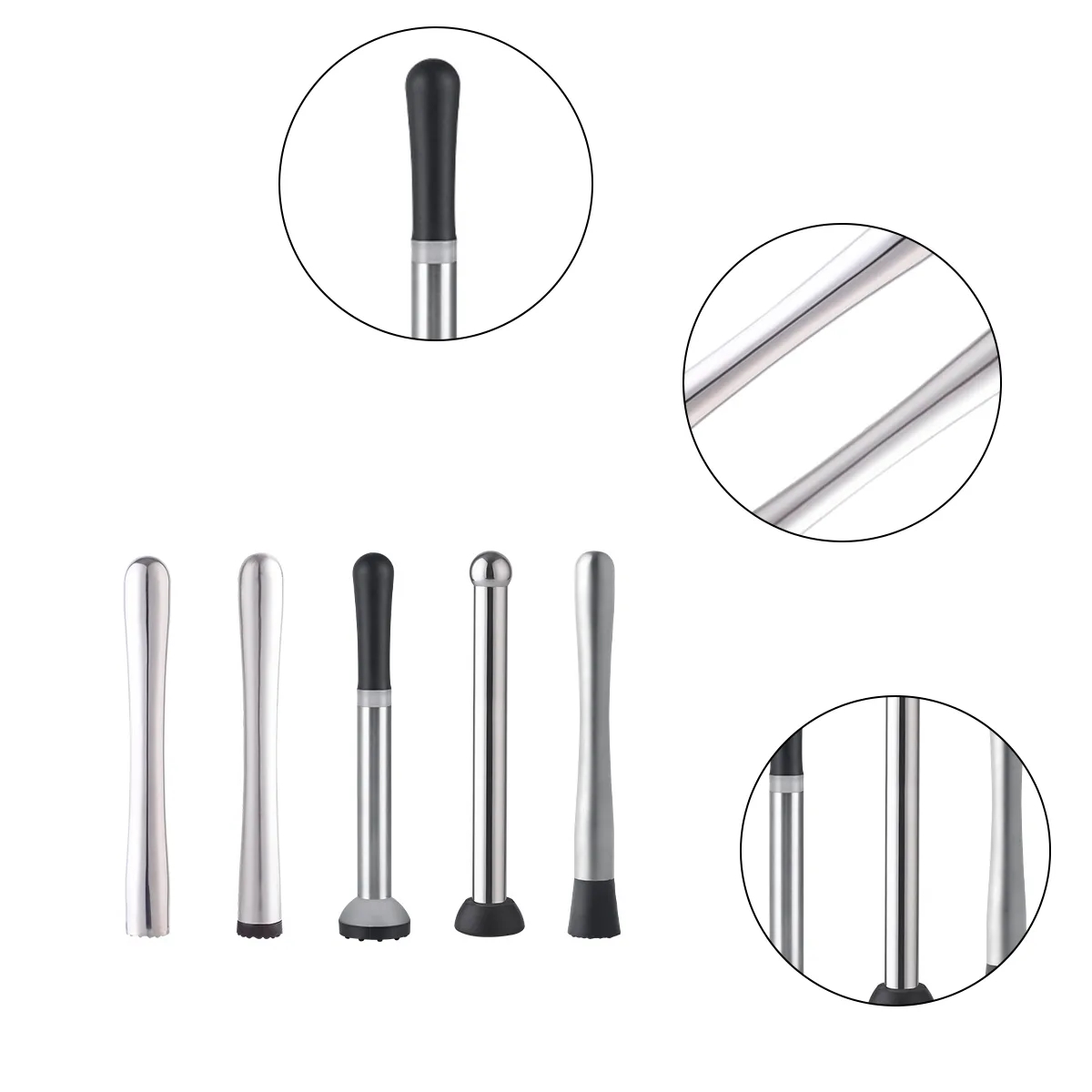 Premium Stainless Steel Cocktail Muddler 3