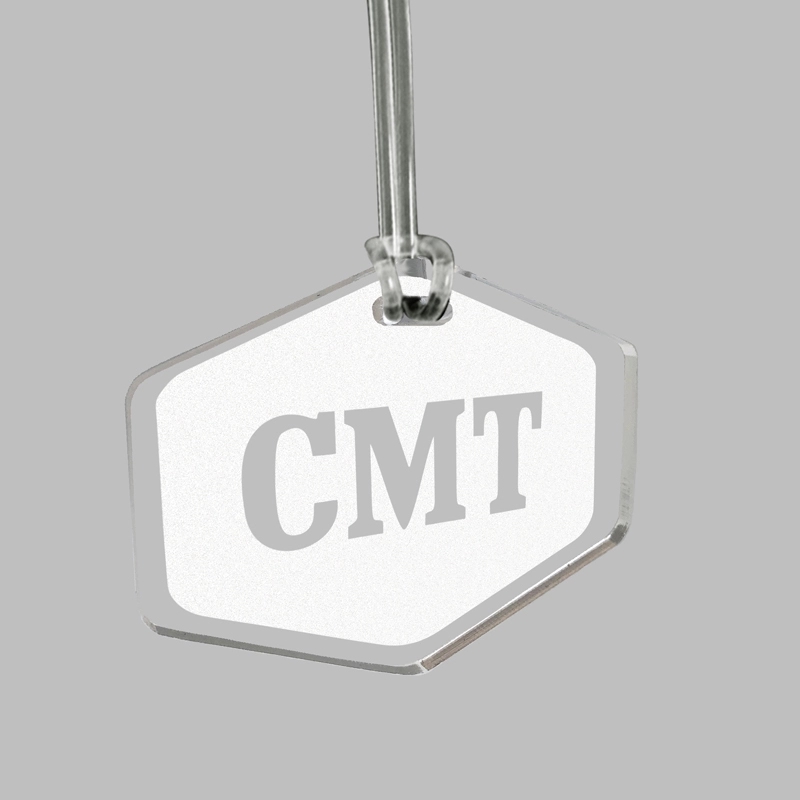 Custom Acrylic Laser Etched Bag Tag 3