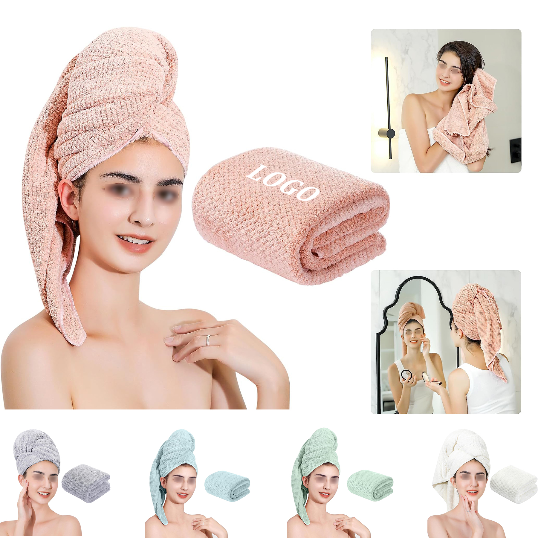 Microfiber Quick Dry Hair Towel 2