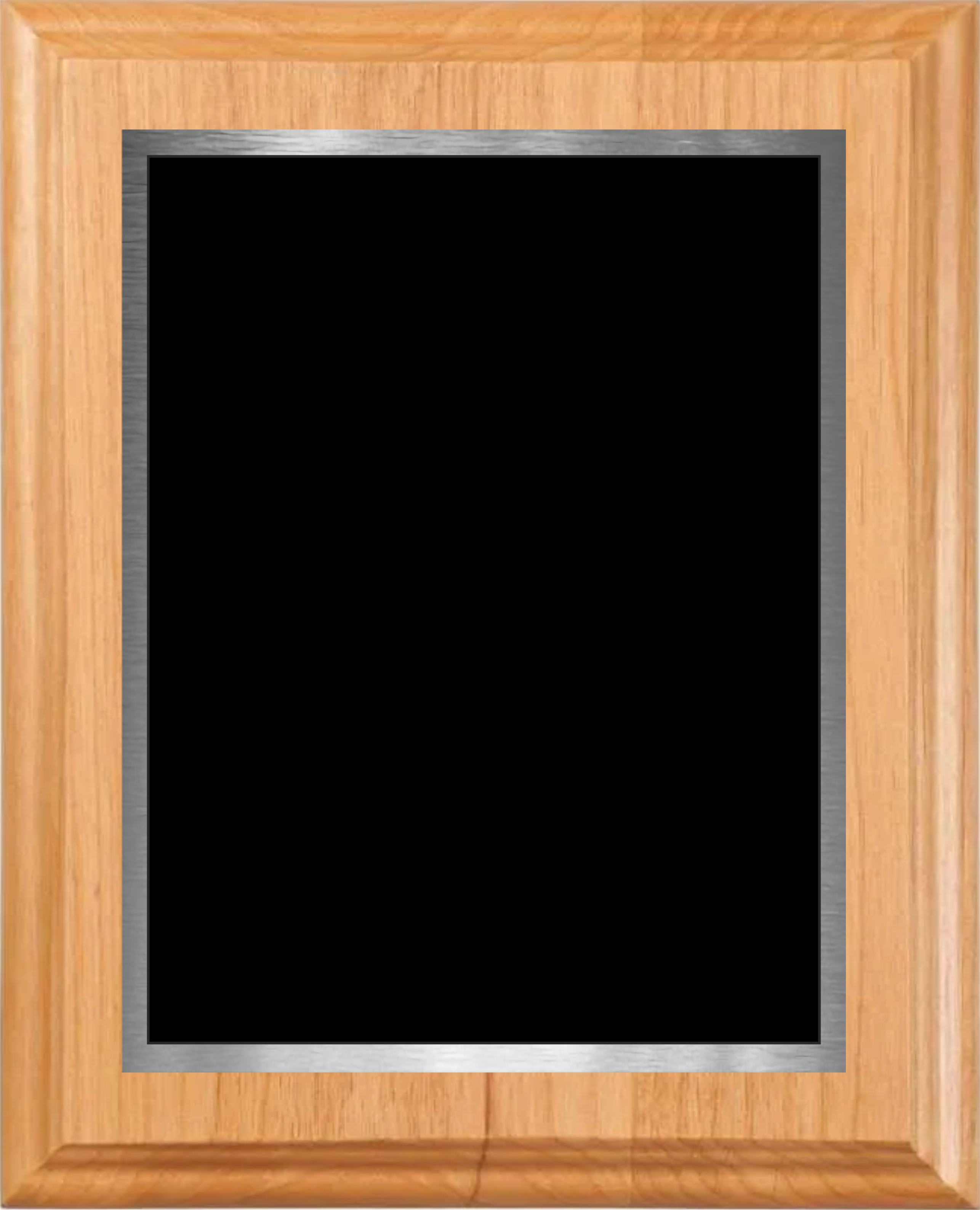 Alder Wood Plaque w/Choice of Double Plate 7