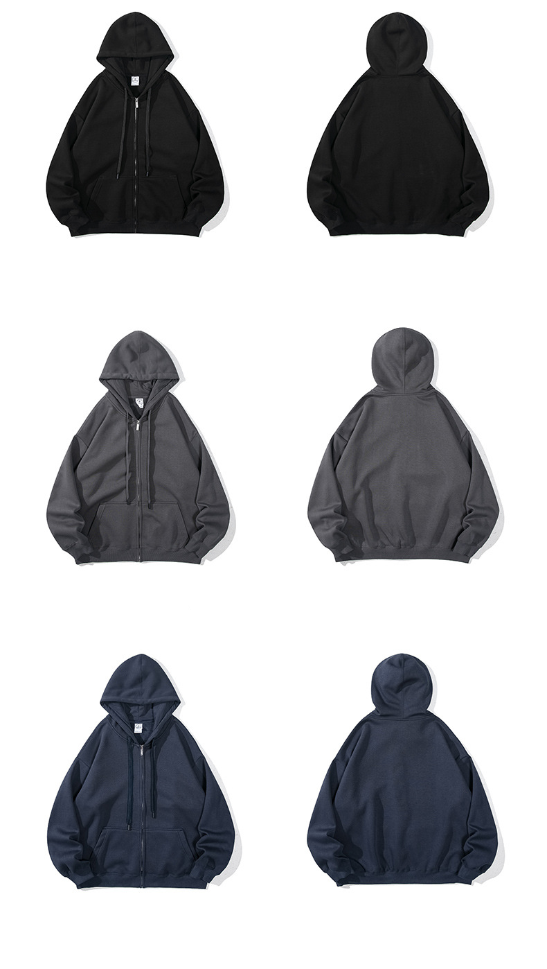 Adult Cotton/Polyester Zipped Fleece Hoodie 6