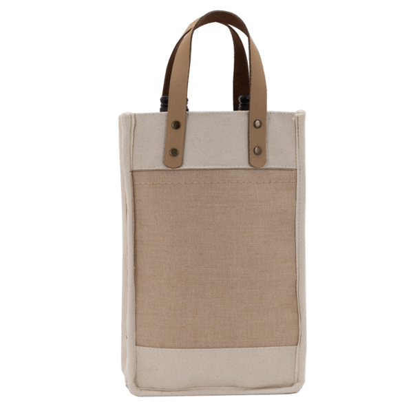 Sonoma Cotton Jute Wine Cooler Bag 6