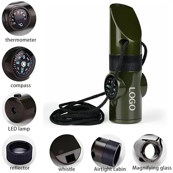 7-in-1 Outdoor Whistle - Multifunctional Survival Tool 1