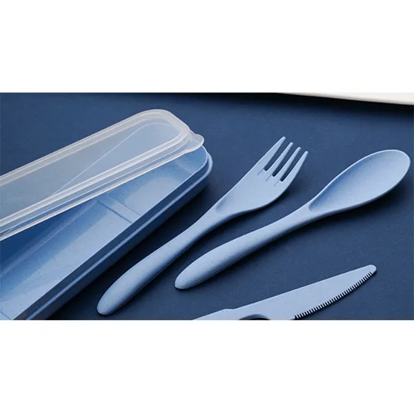 Eco-Friendly 3-in-1 Wheat Straw Utensil Set 15