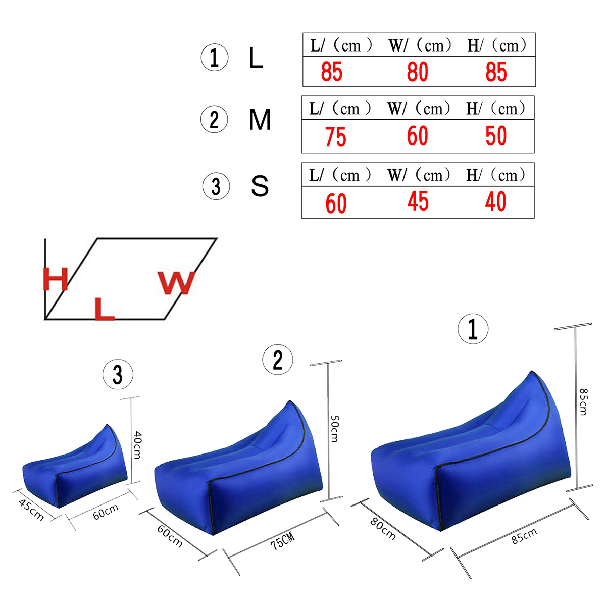 Outdoors Inflatable Loungers Air Chair 4