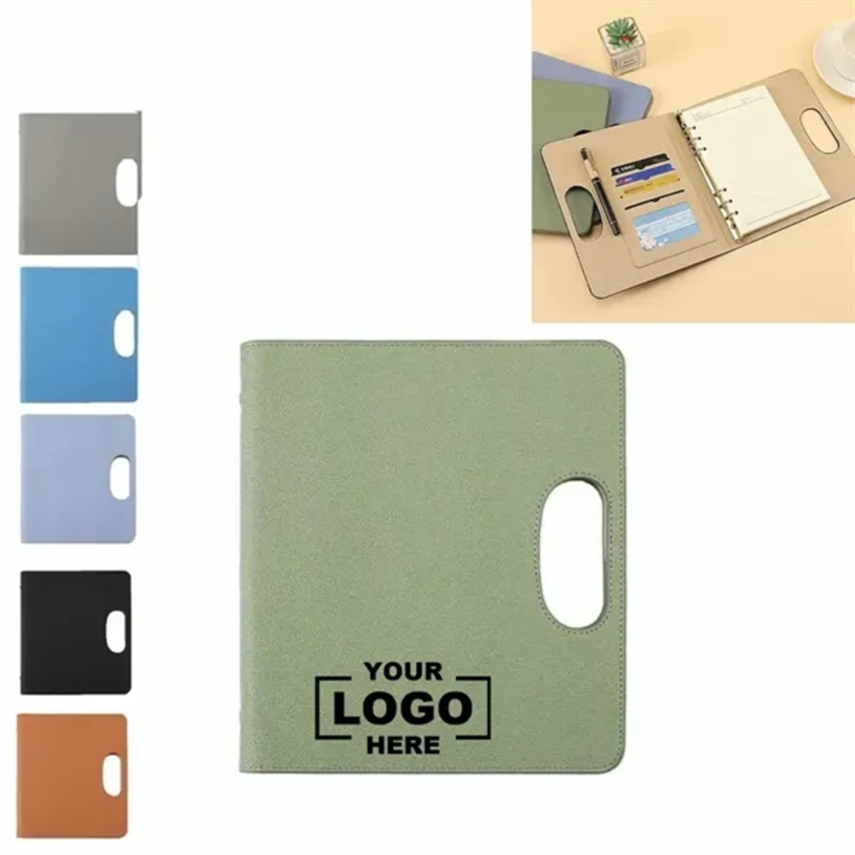 A5 PU Leather Refillable Notebook With Handle 1