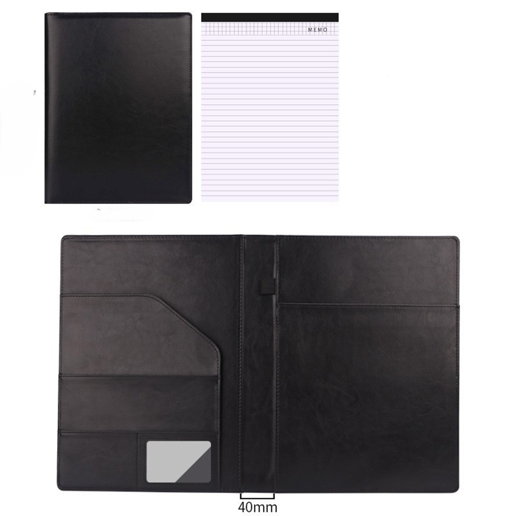 Leather Portfolio Organizer with Notepad 6