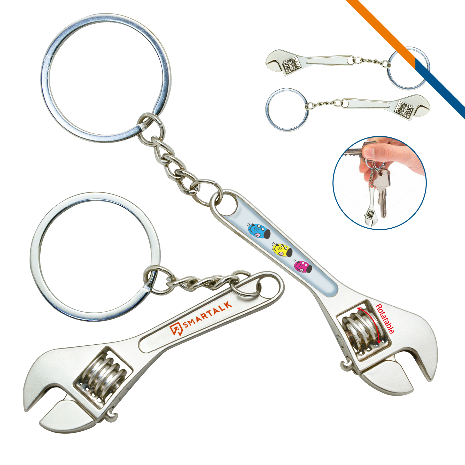 Rotatable Wrench Keychain 1