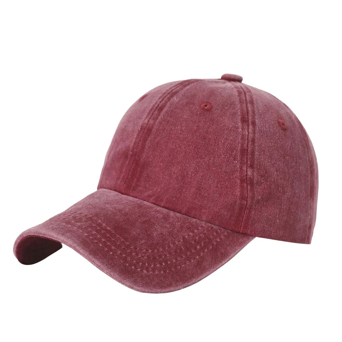 Adjustable Washed Cotton Cap with Curved Visor 4