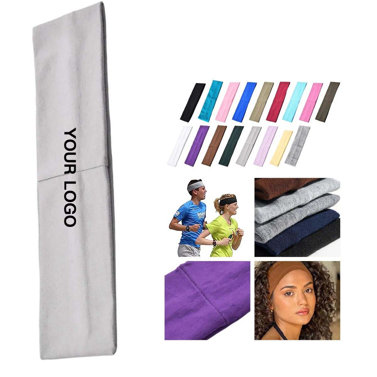 Breathable Cotton Blend Headband for Gym and Running 21