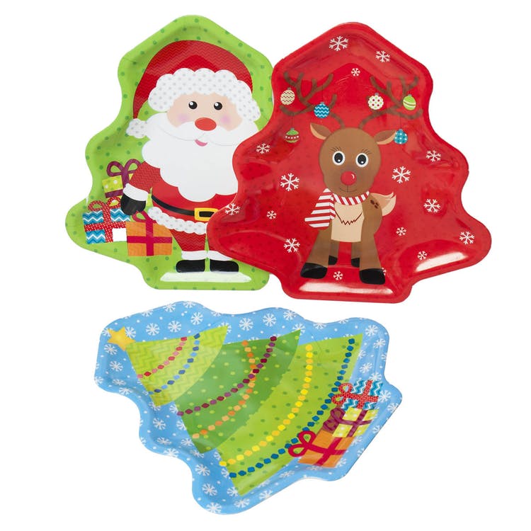 Christmas Serving Trays - 3 Designs Raised Sides 2